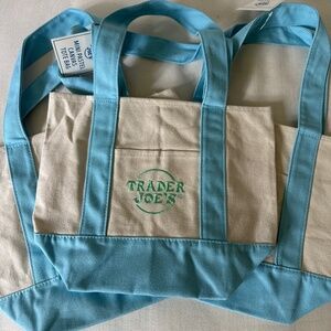 Blue Trader Joe mini pastel bag